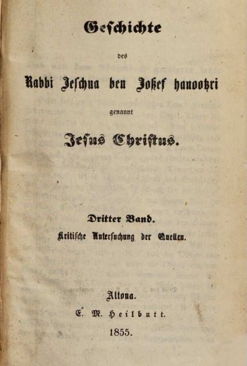 Titelblatt Rabbi Jeschua